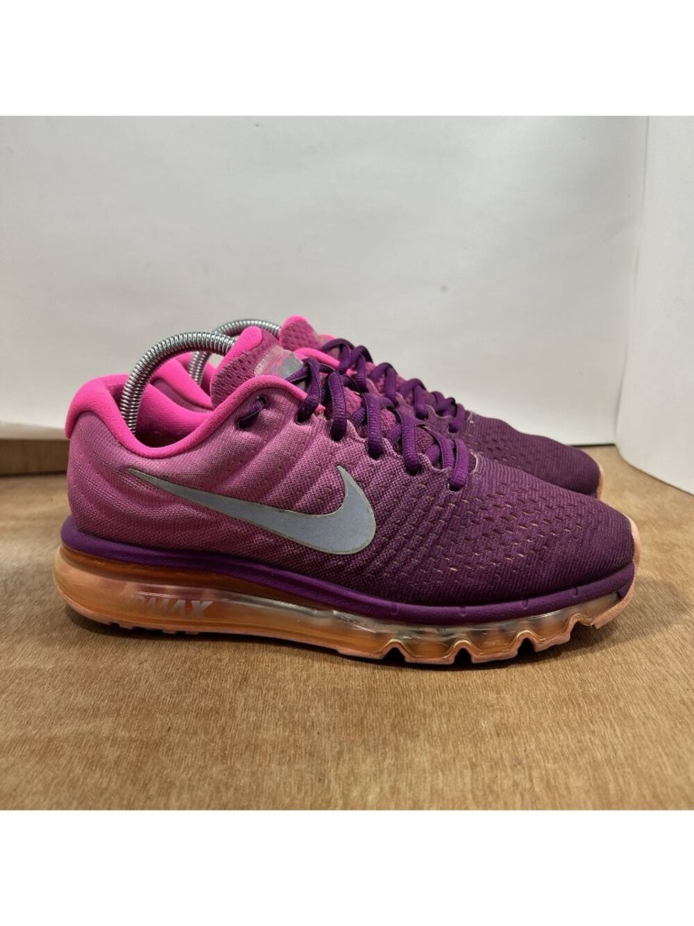Nike Air Max 2017 Shoes Womens Size 9 Purple Pink Orange Running 849560-502